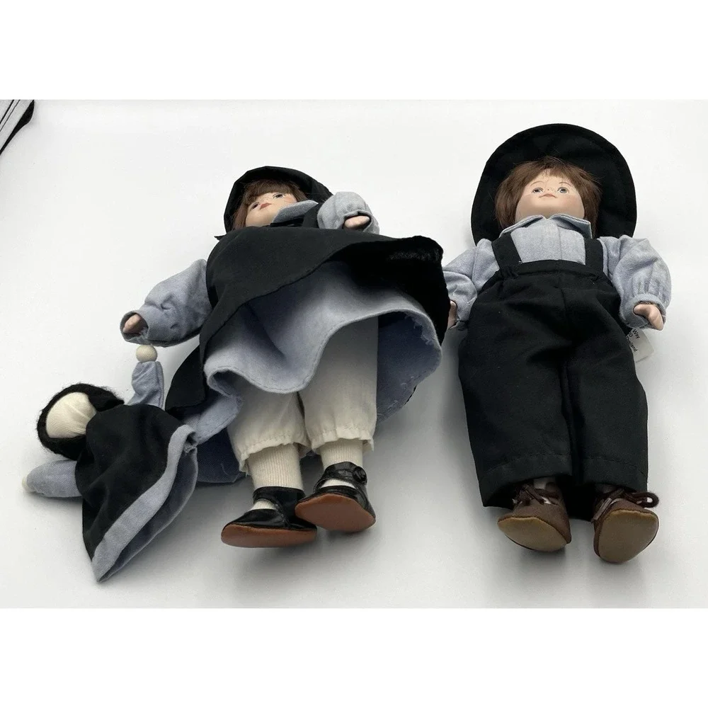 Artisan Way Amish‎ Doll Set Of 2 Boy And Girl With Doll 10